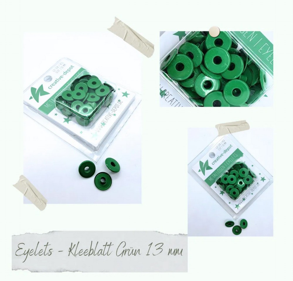 CD Breite Eyelets - Kleeblatt Grün