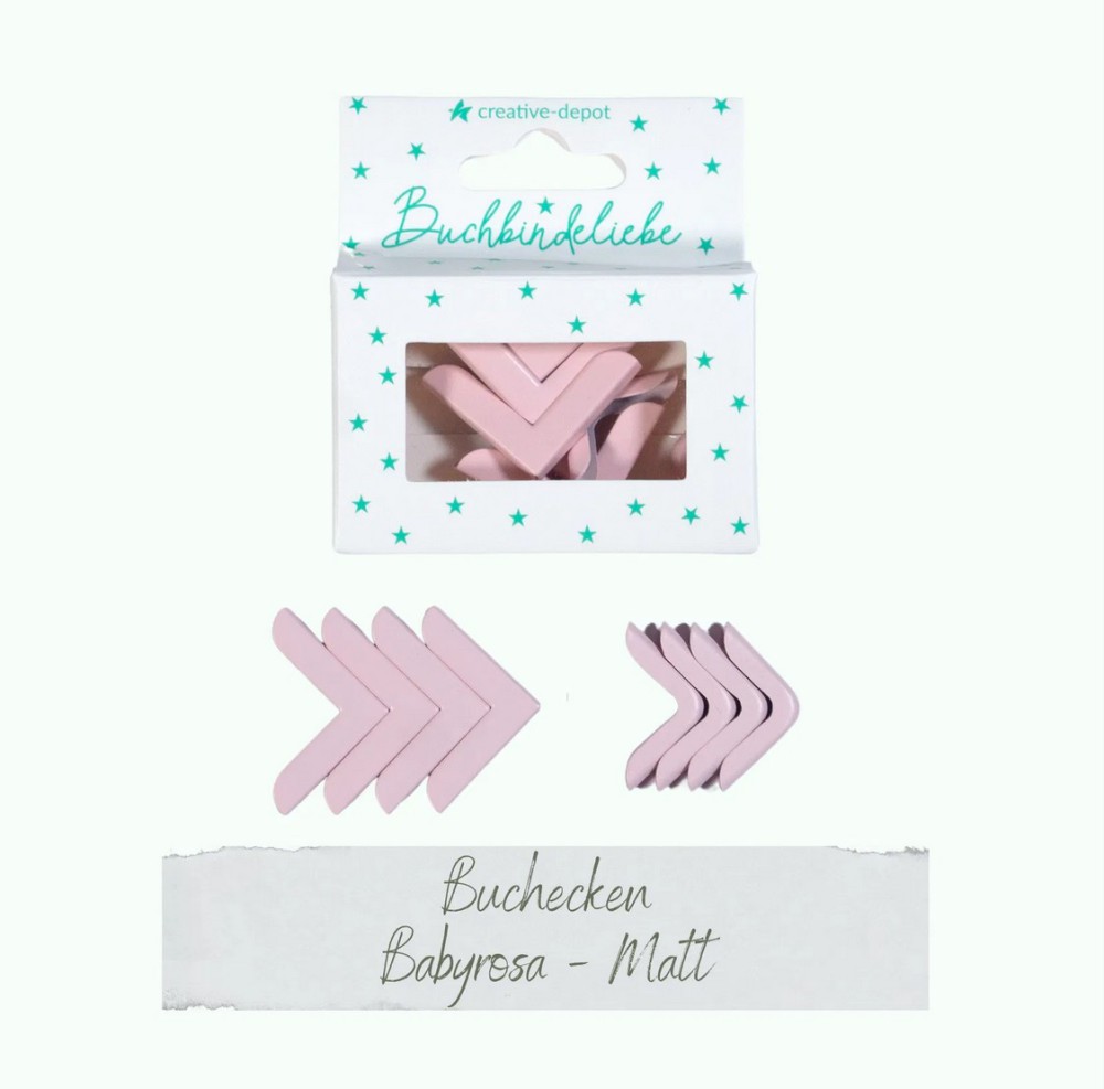 CD Buchecken - Babyrosa matt - 8 Stück
