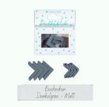 CD Buchecken - Dunkelgrau matt - 8 Stück