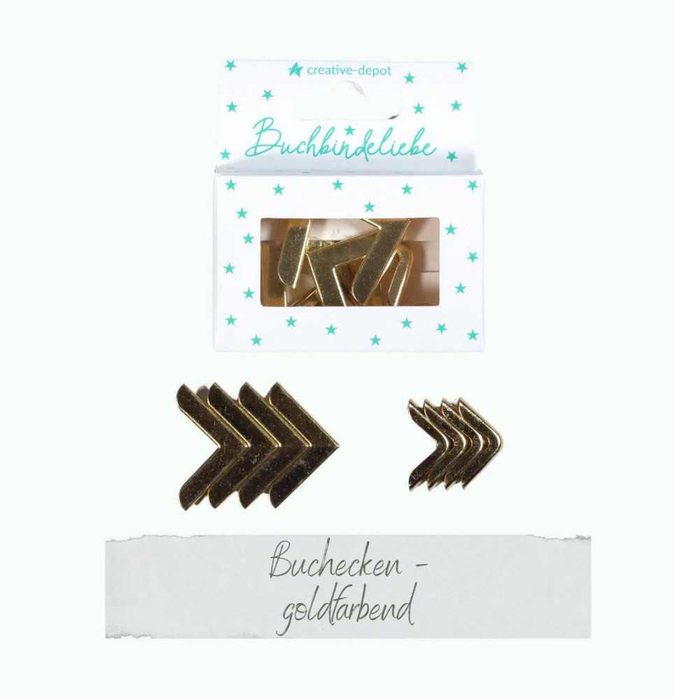 CD Buchecken - Gold - 8 Stück