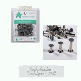 CD Buchschrauben - dunkelgrau - matt - 15 Stück