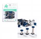 CD Buchschrauben - marineblau - matt - 15 Stück