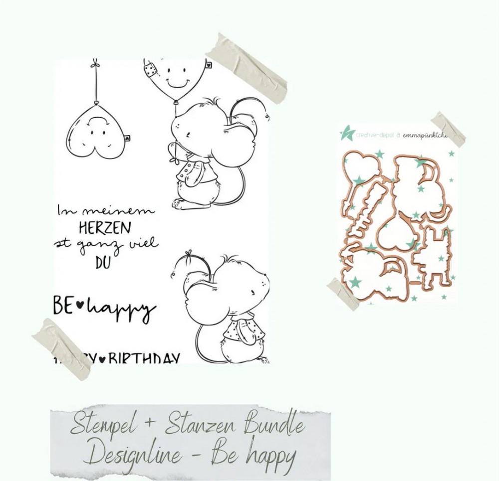 CD Bundle - Designlinie Be Happy Stanzen und Stemp