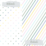 CD Designpapier - Frühling - Herzchen und Streifen