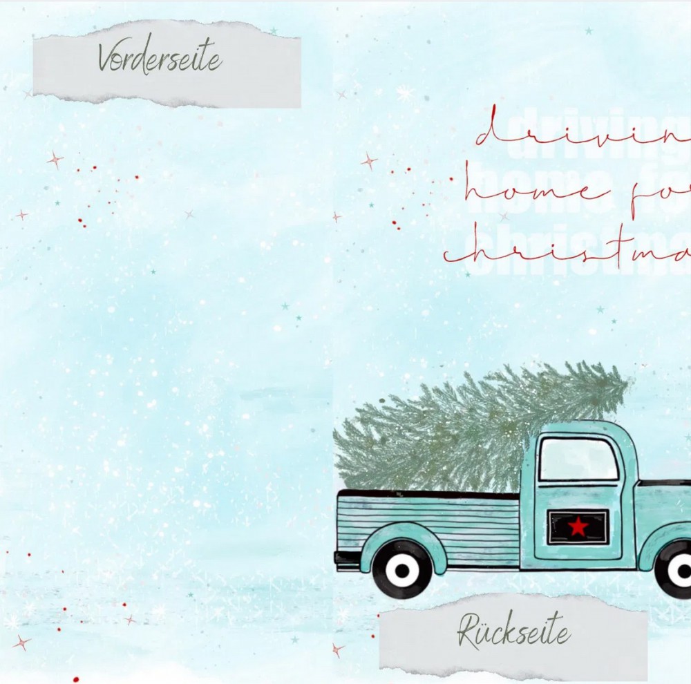 CD Designpapier - Christmas Joy - Driving Home