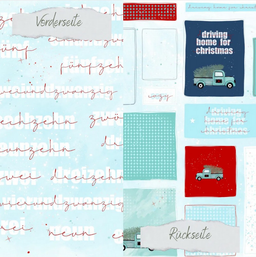 CD Designpapier - Christmas Joy - Zahlen