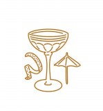 CD Die - Cocktailschale mit Schirmchen