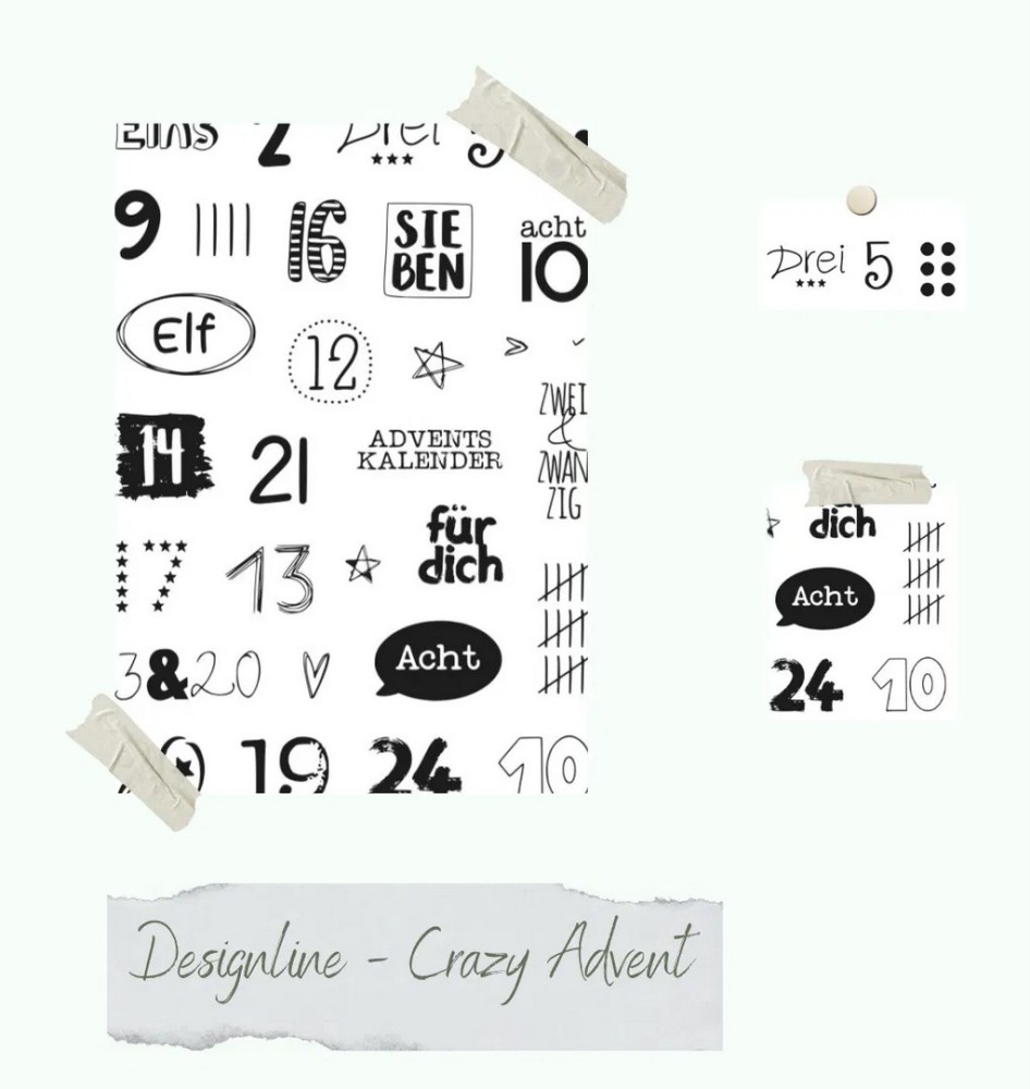 CD Stempelset - Designline Crazy Advent