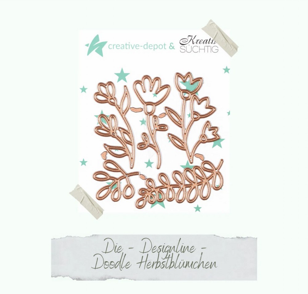 CD Die - Designline - Doodle Herbstblümchen