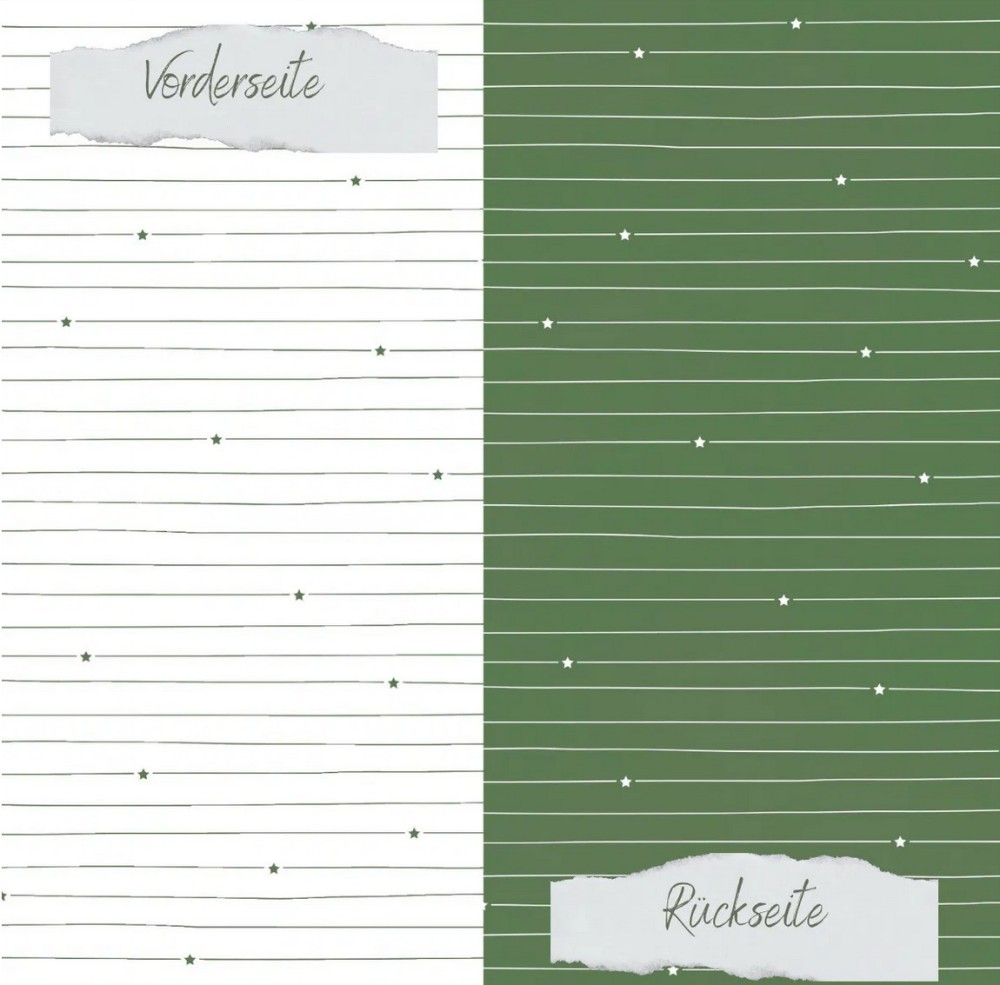 CD Designpapier Basic - Olive Doodle Linien mit St