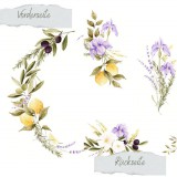 CD Designpapier - mediterraner Kranz 30,5x30,5 cm