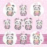 CD Designpapier - Party Pandas - 30,5x30,5 cm
