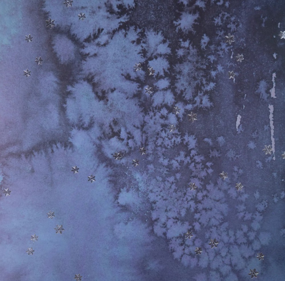 CD Designpapier - Schneeflöckchen 30,5 x 30,5 cm