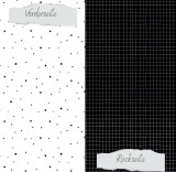 CD Designpapier "Basic - Schwarz - Doodle Gitter S