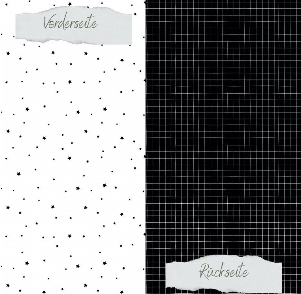 CD Designpapier "Basic - Schwarz - Doodle Gitter S