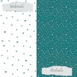 CD Designpapier - Basic - Smaragd Doodle Herzen