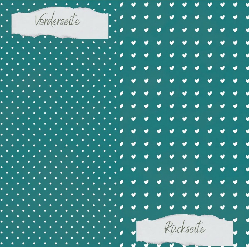 CD Designpapier - Basic - Smaragd Pünktchen und He