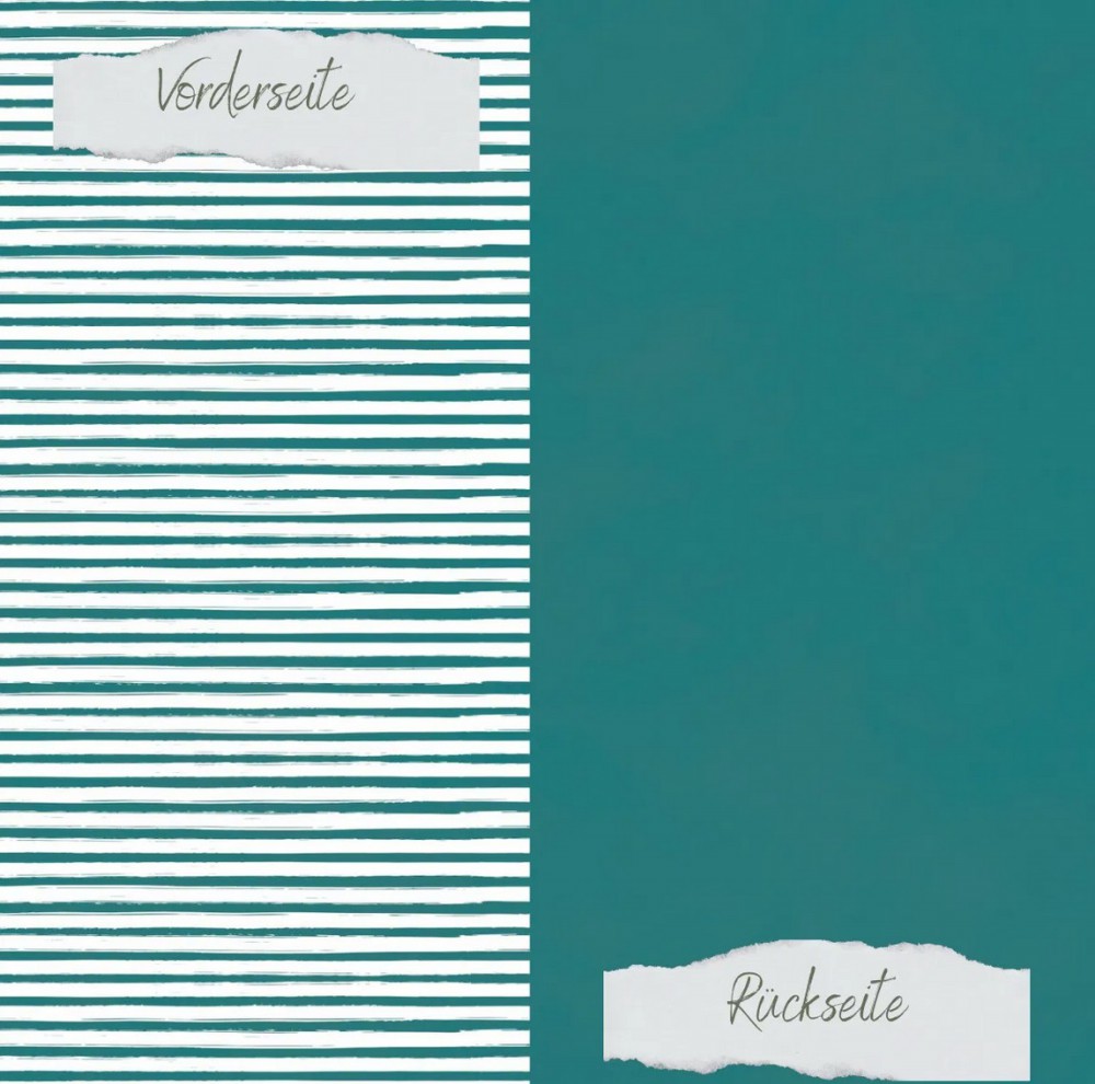 CD Designpapier - Basic - Smaragd Streifen und Uni