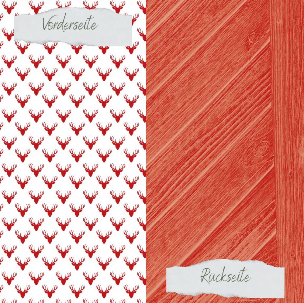 CD Scrapliebe - Dezembertagebuch - Hirschköpfe rot