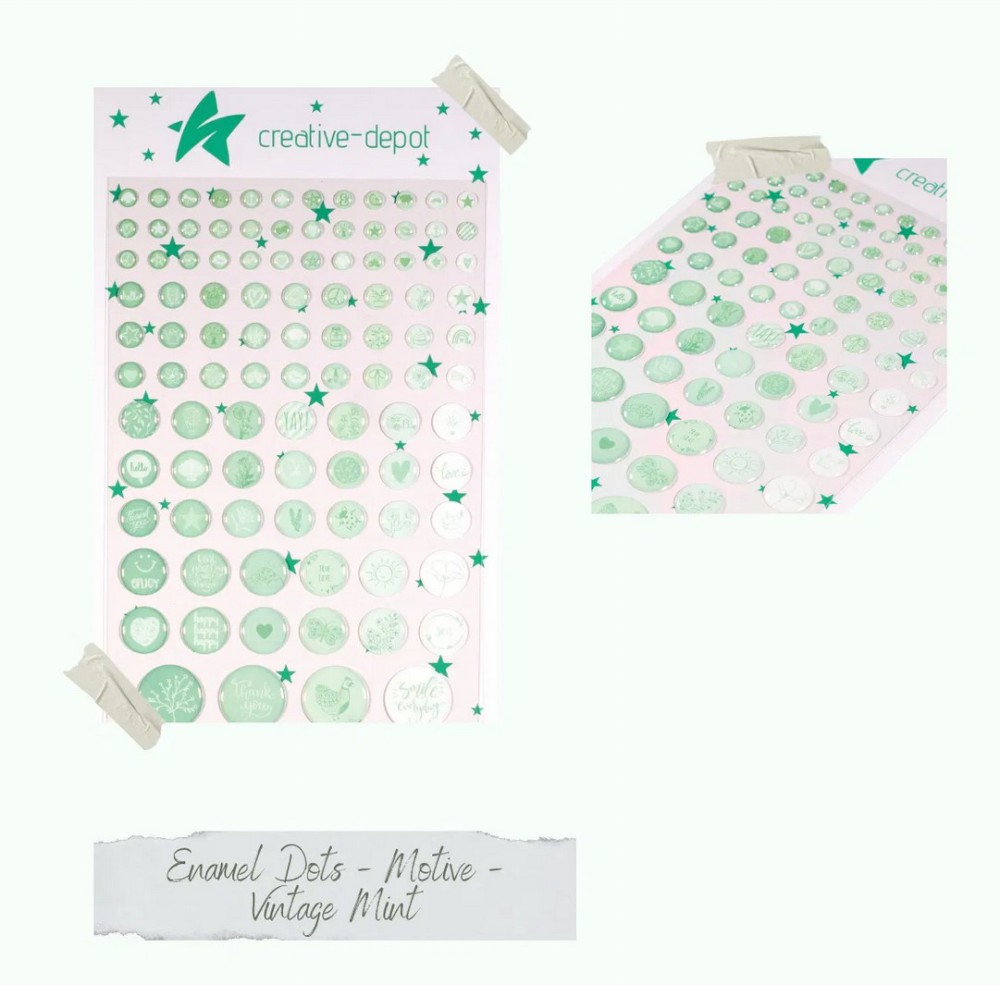 CD Enamel Dots - Motive - Vintage Mint