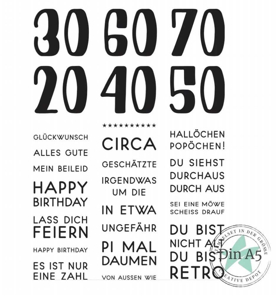 CD Stempelset - Designline - Es ist nur eine Zahl