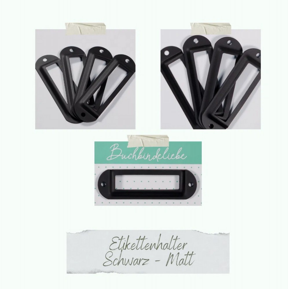CD Etikettenhalter - schwarz matt