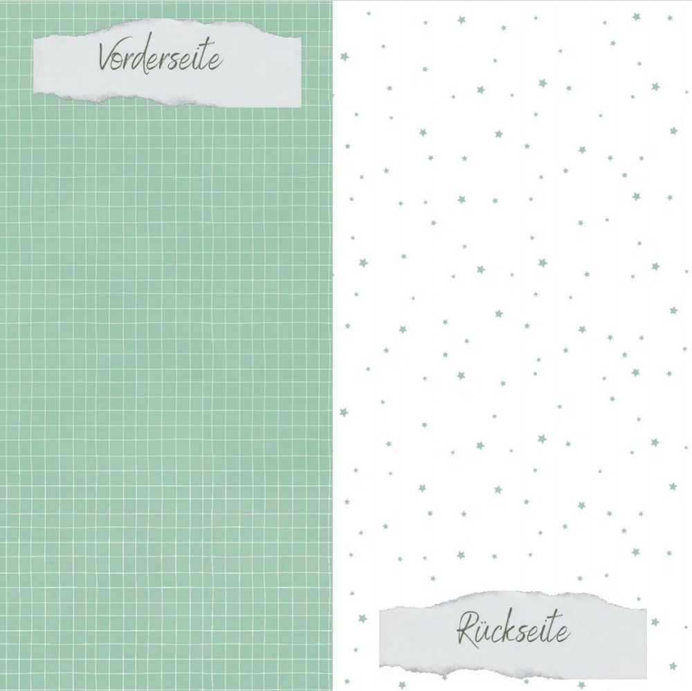 CD Designpapier - Eukalyptus Doodle Gitter Sternch