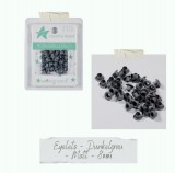 CD Eyelets - dunkelgrau matt - 40 Stück