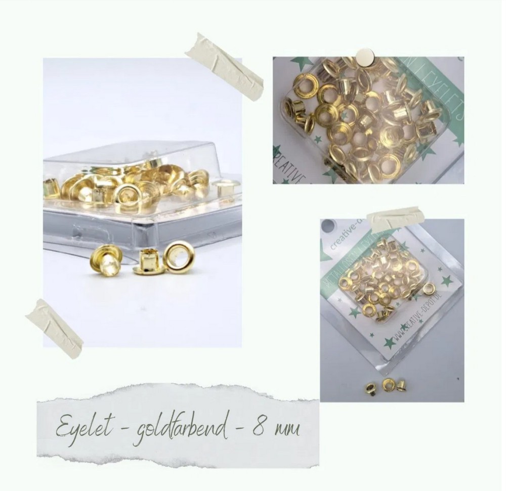 CD Eyelets - goldfarben - 40 Stück