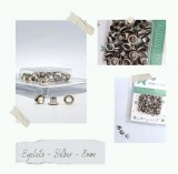 CD Eyelets - silberfarben - 40 Stück CD Eyelets - silberfarben - 40 Stück