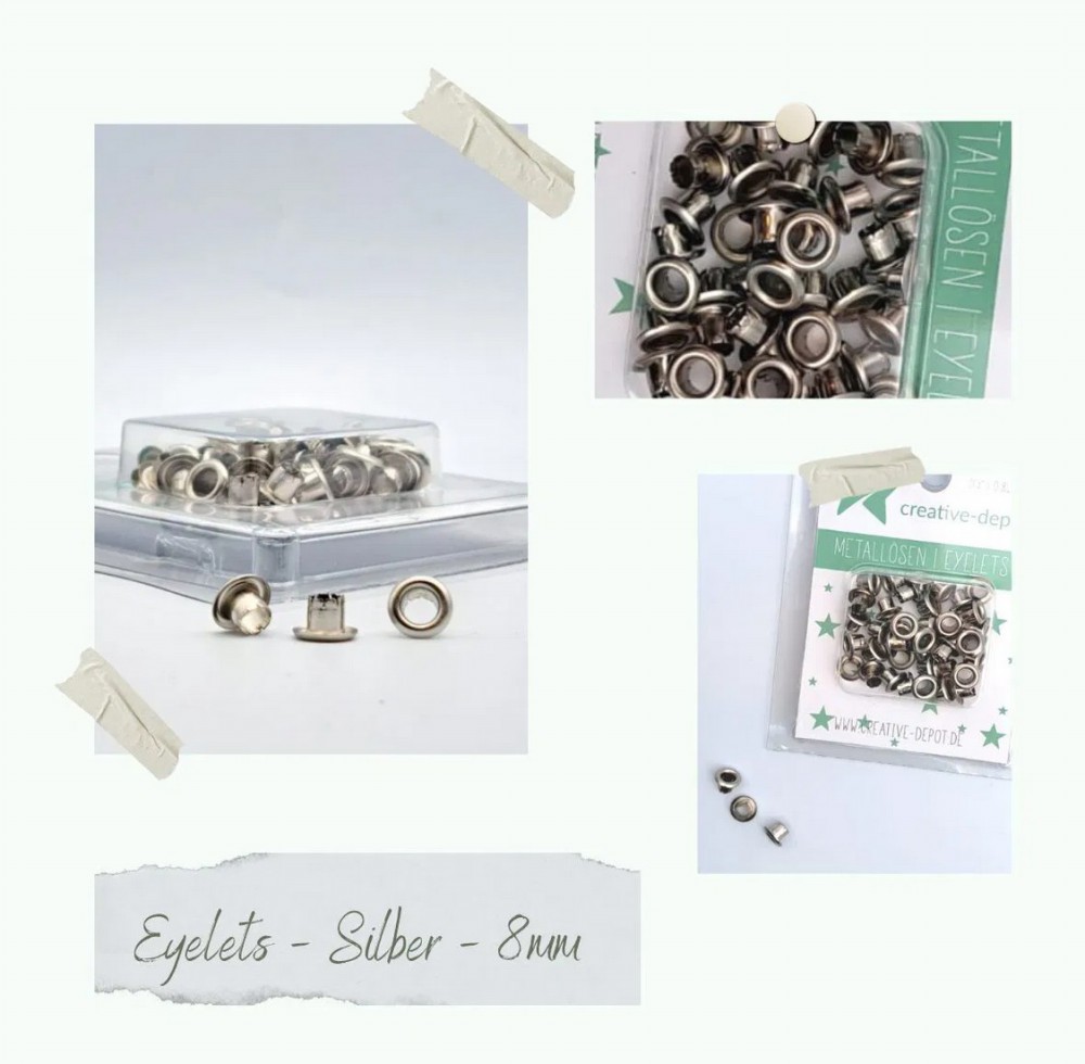 CD Eyelets - silberfarben - 40 Stück