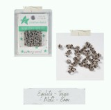 CD Eyelets - taupe matt - 40 Stück CD Eyelets - taupe matt - 40 Stück