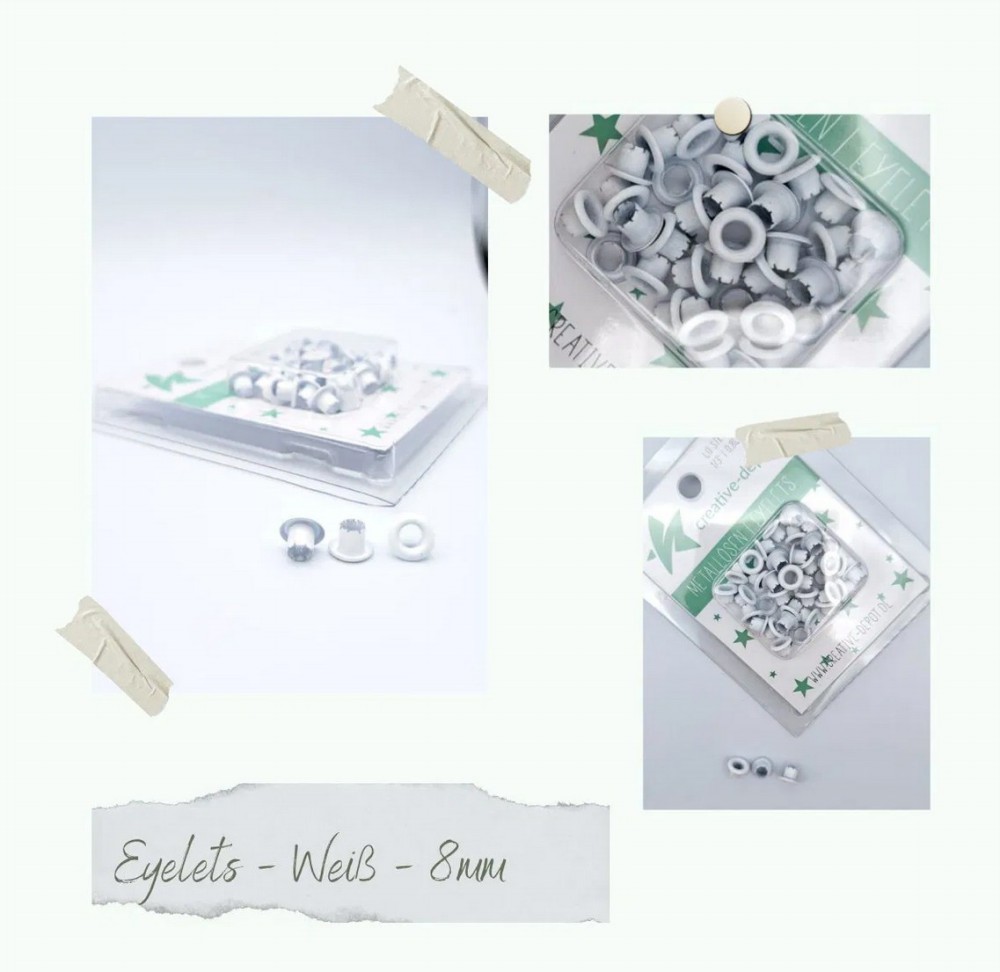 Eyelets - Weiß - 40 Stück