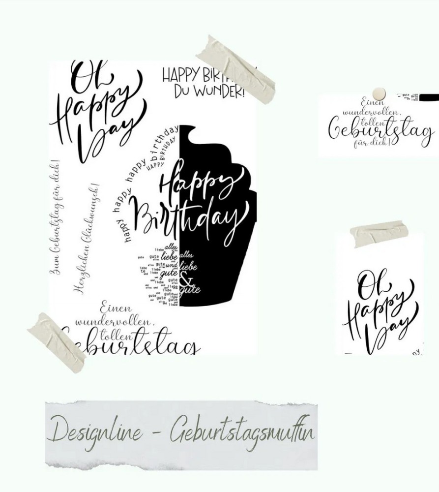 CD Stempelset - Designline Geburtstagsmuffin