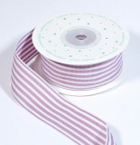 CD gestreiftes Band - Weiß & Malve