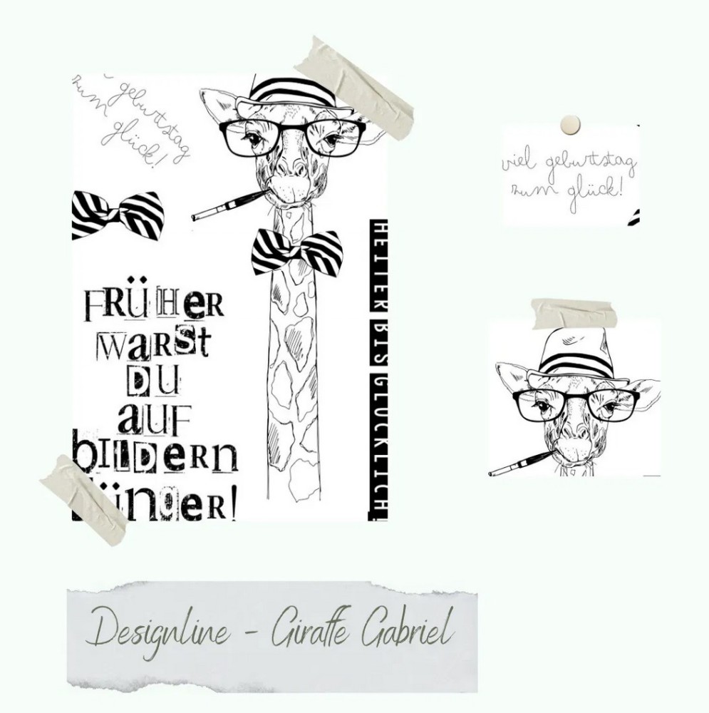 CD Stempelset - Designline Giraffe Gabriel