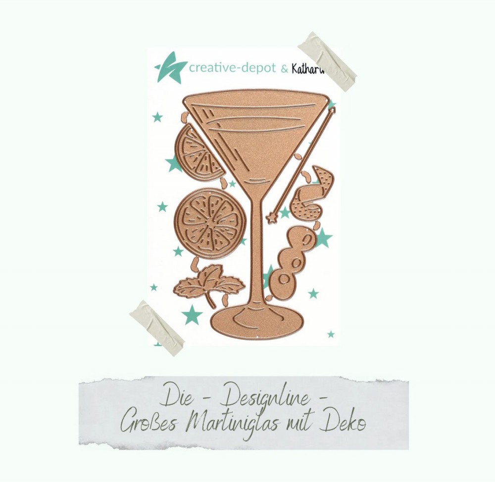 CD Die - Designline - großes Martiniglas mit Deko