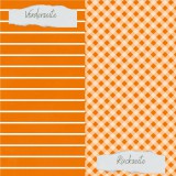 CD Designpapier - Herbstorange breite Linien und K