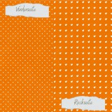 CD Designpapier - Herbstorange Pünktchen und Herzc