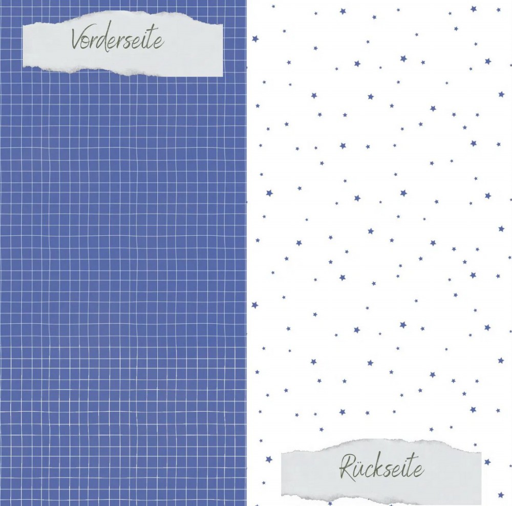 CD Basic - Jeansblau - Doodle Gitter und Sternchen