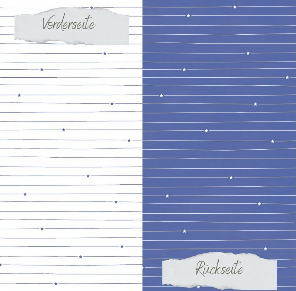 CD Basic - Jeansblau - Doodle Linien mit Sternchen