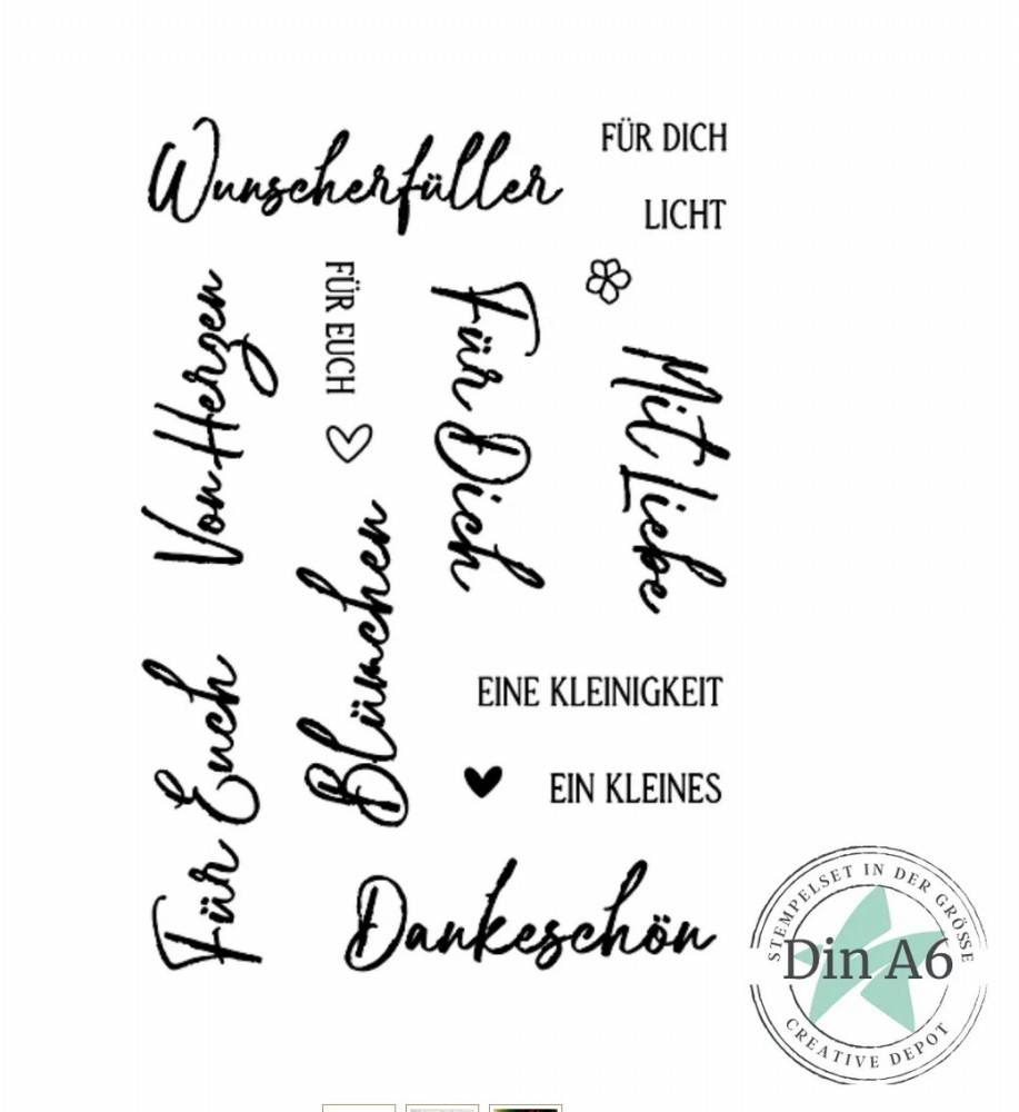 CD Stempelset - Designline - Kartentexte Wunscherf