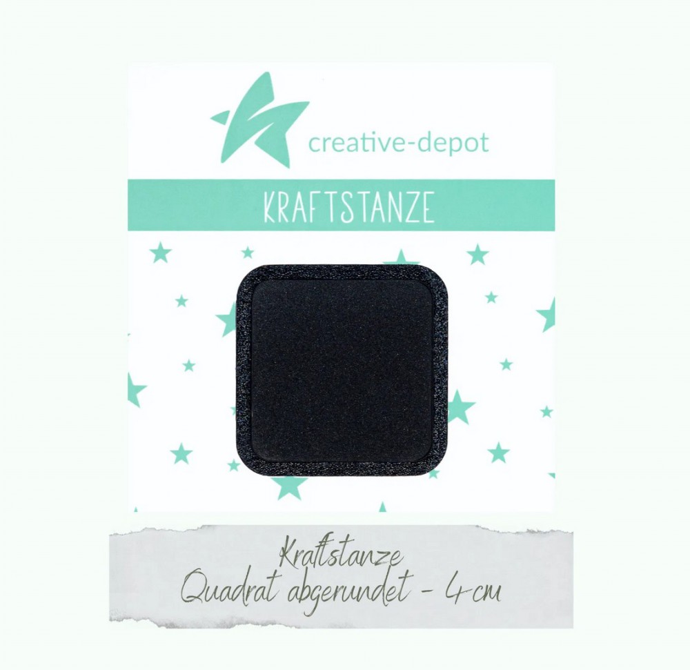 CD Kraftstanze - Quadrat abgerundet 4 cm