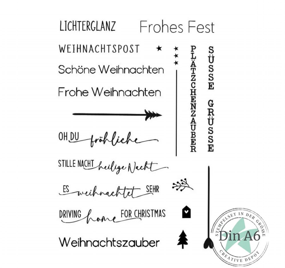 CD Stempelset - Designline - Lange Tags Weihnachte