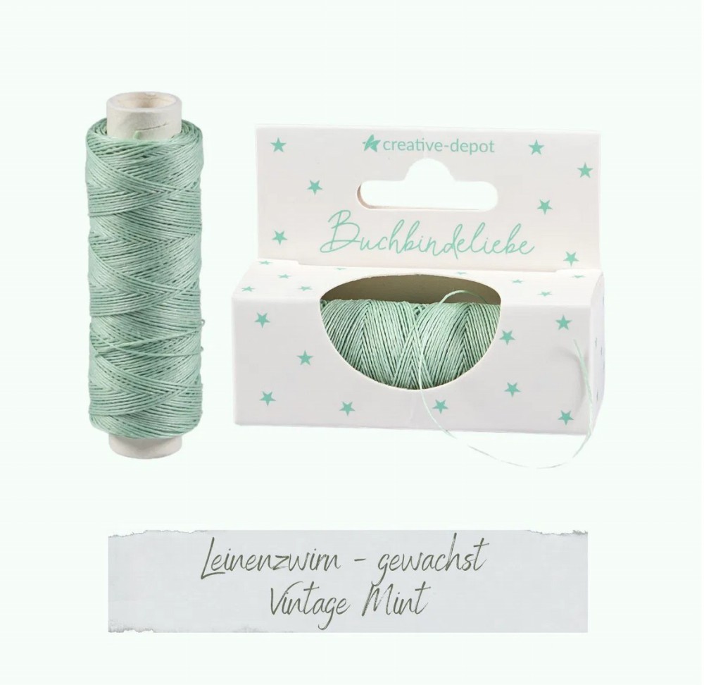 CD Leinenzwirn gewachst - vintage mint - 50m
