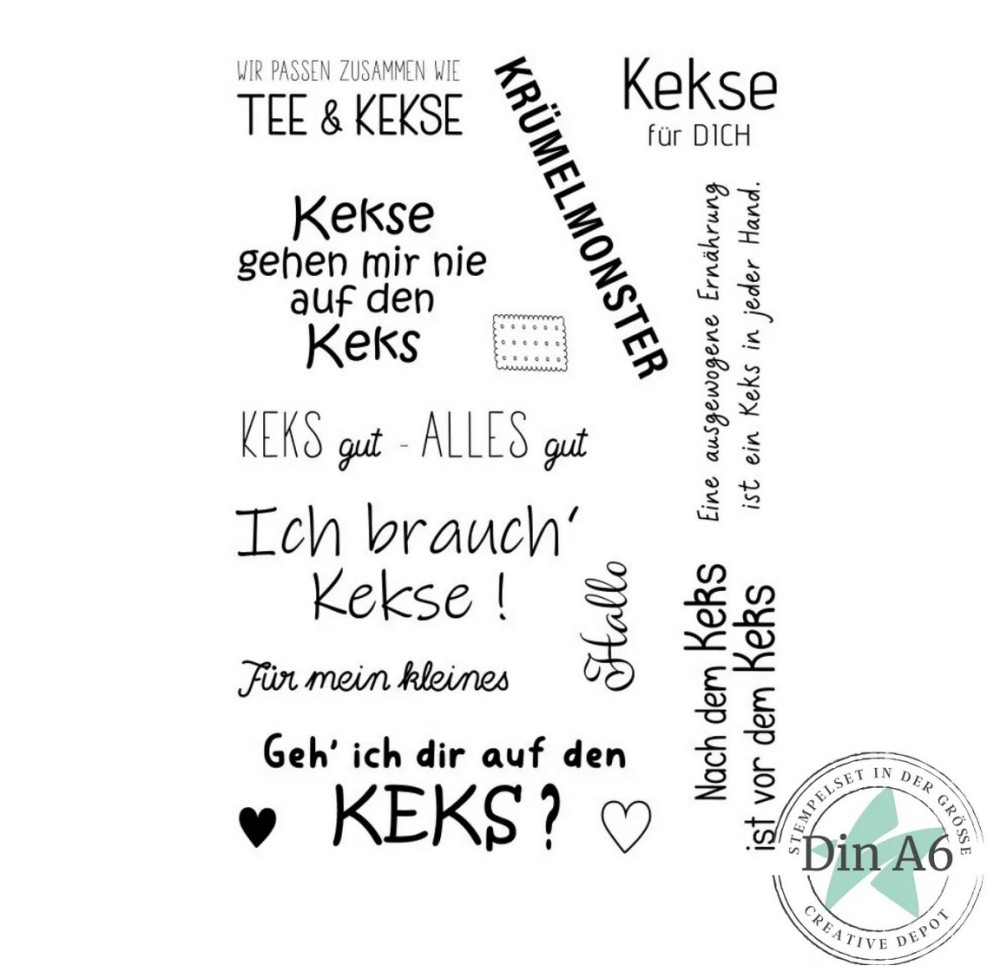 CD Stempelset - Designline - Lustige Kekskarte