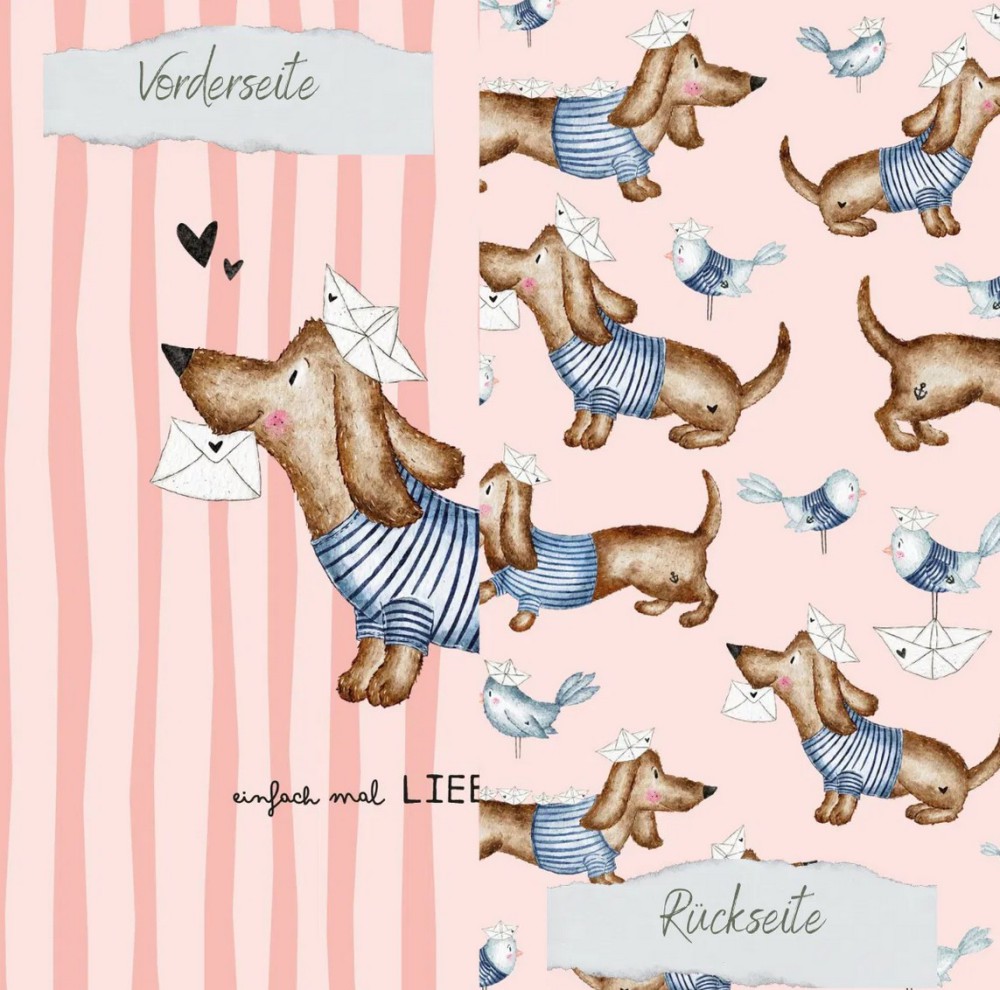 CD Designpapier Designlinie - Maritimer Dackel
