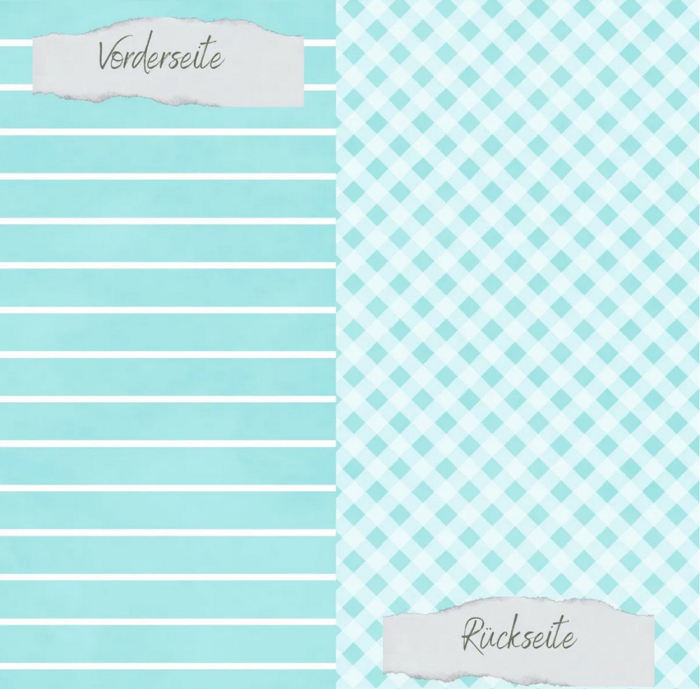 CD Designpapier Basic - Meermint breite Linien Kar