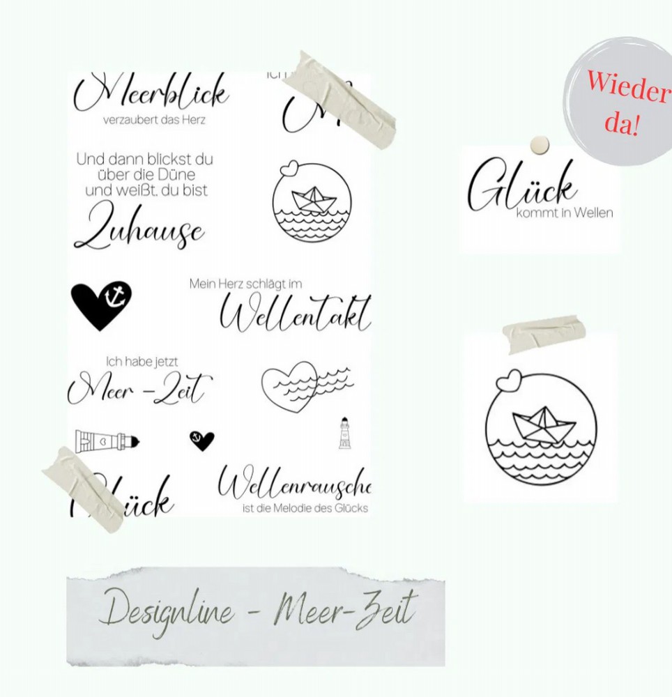 CD Stempelset - Designlinie Meer-Zeit