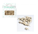 CD Mini Clip - vintage leinen - matt 20 Stück